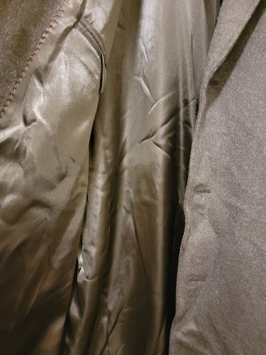Pre-owned London Fog Signature Men's Wool Blend Coat Dark Charcoal Sz 48r In Gray