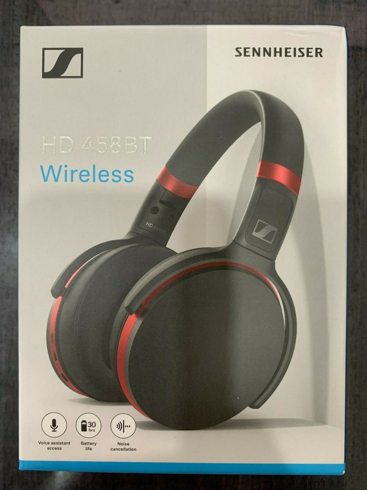 ایگرد | قیمت و خرید Sennheiser HD 458BT Wireless Noise Cancelling Headphones  (Black/Red) - New OPEN