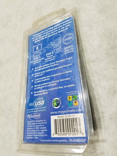 Geomate Jr Get Out There Update Kit Geocaches from the US or around World NIP