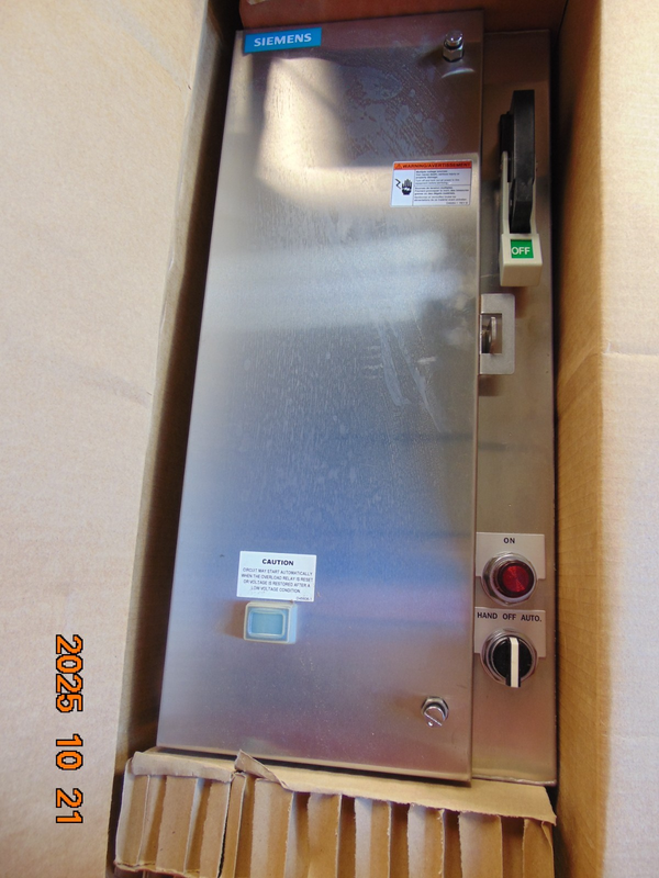 SIEMENS 17FUF92WF 3-Phase Magnetic Starter 25HP 60A with ESP200 Control