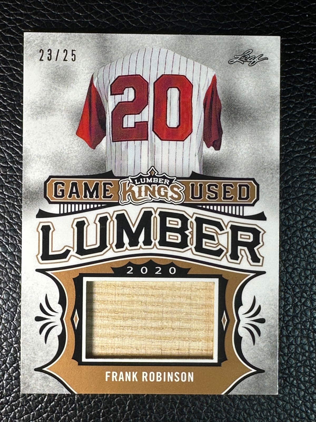 2020 Leaf Lumber Kings Frank Robinson 23/25 Game Used Bat