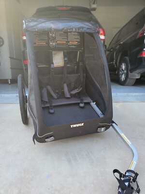 THULE Coaster XT 2 Cross Hybrid Bike DOUBLE Bicycle Trailer / Stroller Black
