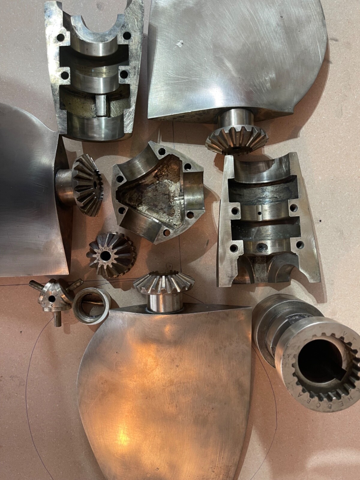 PYI Max-Prop 3 bladed feathering boat propeller, 1-3/8” shaft, 9-3/8” blade