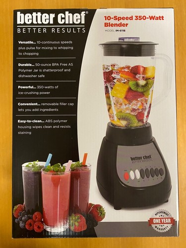 Better Chef 10 Speed 350-Watt Blender - Brand New ( Nuevo )