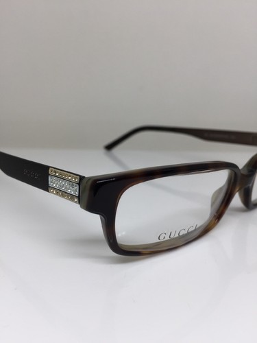Pre-owned Gucci Gg 2939 Eyeglass Gg 2939/strass C. Njj Tortoise & Brown W/ Rhinestones In Clear Demo Lenses