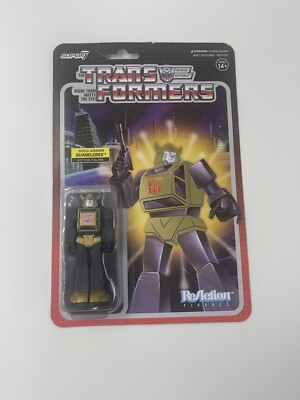 Transformers Autobots Gold Armor Bumblebee ReAction Action Figure Super 7