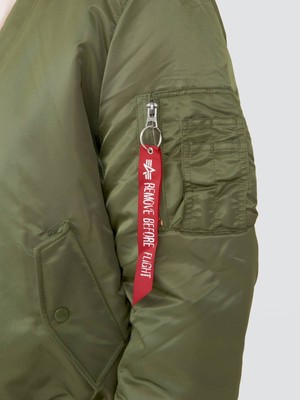 Pre-owned Alpha Industries Bomber Jacket In Army Green - Size Xs
