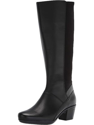 

КОЛЛЕКЦИЯ ОТ CLARKS Женские черные ударные кожаные ботинки Emslie Emma, Черный, 26152978