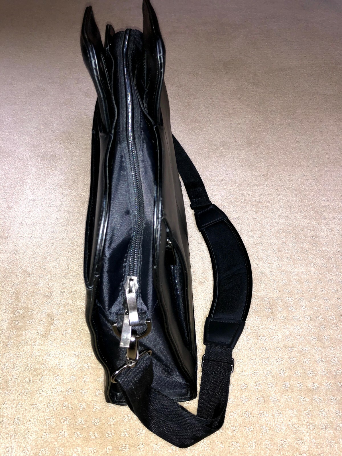 leather attache bolsa