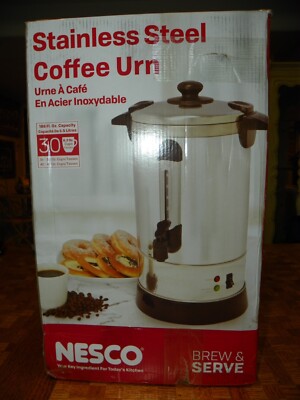 Nesco CU-30 Professional Coffee Urn, 30 Cups, Stainless Steel