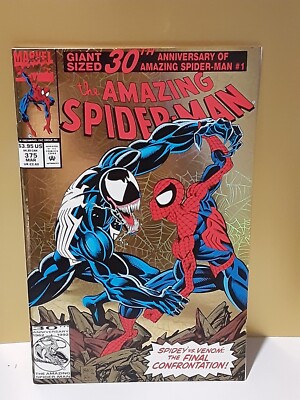 AMAZING SPIDER-MAN MARVEL COMICS Issue 375 MARCH 1993 VENOM GOLD FOIL COVER MINT
