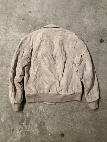 Vtg 80s MEMBERS ONLY Suede Leather Bomber Lined JACKET Men 42