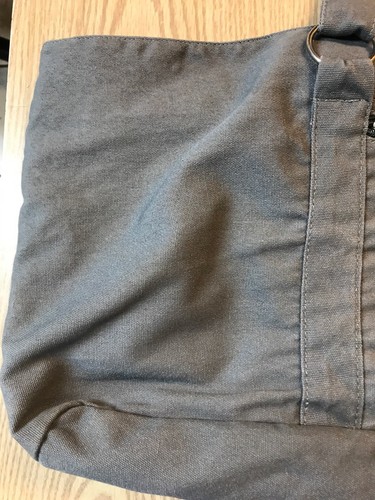 GAIAM Canvas Yoga Mat Tote Bag Gray Embroidered Floral Lined Pockets