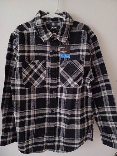 Urban Pipeline Big Boys' Two Pocket Plaid Flannel Shirt
