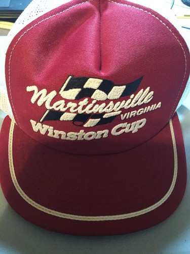 RARE NICE VINTAGE WINSTON CUP MARTINSVILLE SPEEDWAY TRUCKER HAT Snap Back HTF