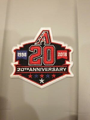 Arizona Diamondbacks 20th Anniversary Iron On Patch 3.75''X3.75''