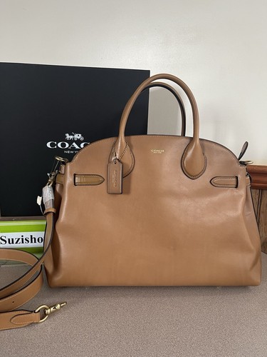 NWT Coach Soft Empire carryall bag 40 honey brown grain