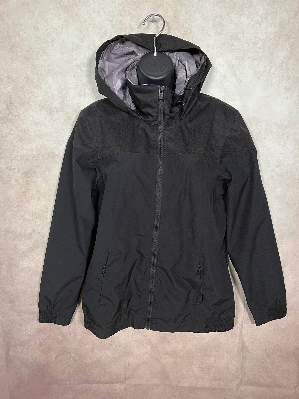 The North Face Women’s Black Jacket Hooded Zipper Front Size M Medium