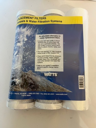 Watts Premier Replacement Water Filter For Under Sink 10" Filter Replacement