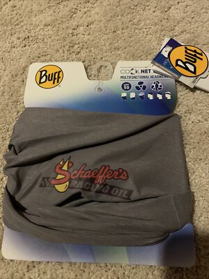 Buff Coolnet Schaefer s Racing Oil Multifunctional Headwear - Sedona Gray,