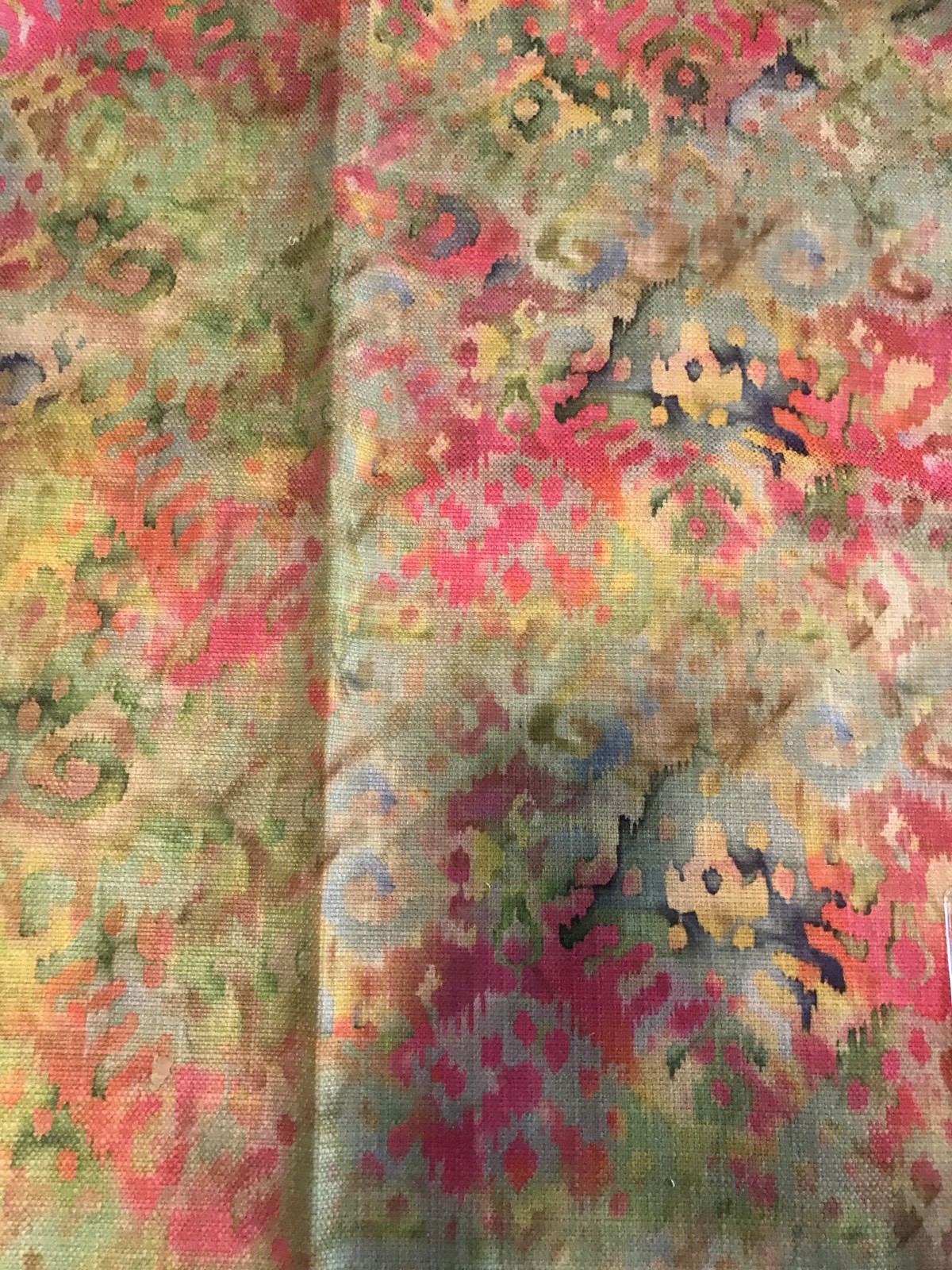 2 Co-ordinating Impressionistic BATIK Prints, By Dogwood, pinks, greens,yellows