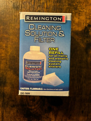 REMINGTON SMART SYSTEM RAZOR CLEANING SOLUTION & FILTER CC-100 NEW SEALED