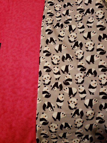 QUILT Panda's with Pink and Polka Dots -58