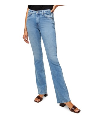 7 FOR ALL MANKIND Женские темносиние джинсы из хлопчатобумажной смеси на молнии с легким в уходе кроем ботинок 24