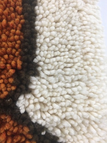 Vintage Owl Latch Hook Rug Wall Hanging Retro Decor Mcm 26x20 Large Prop