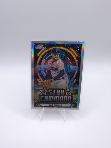 LUIS CASTILLO STAR COMMAND TOPPS CHROME COSMIC REFRACTOR 2024 BASEBALL CARD