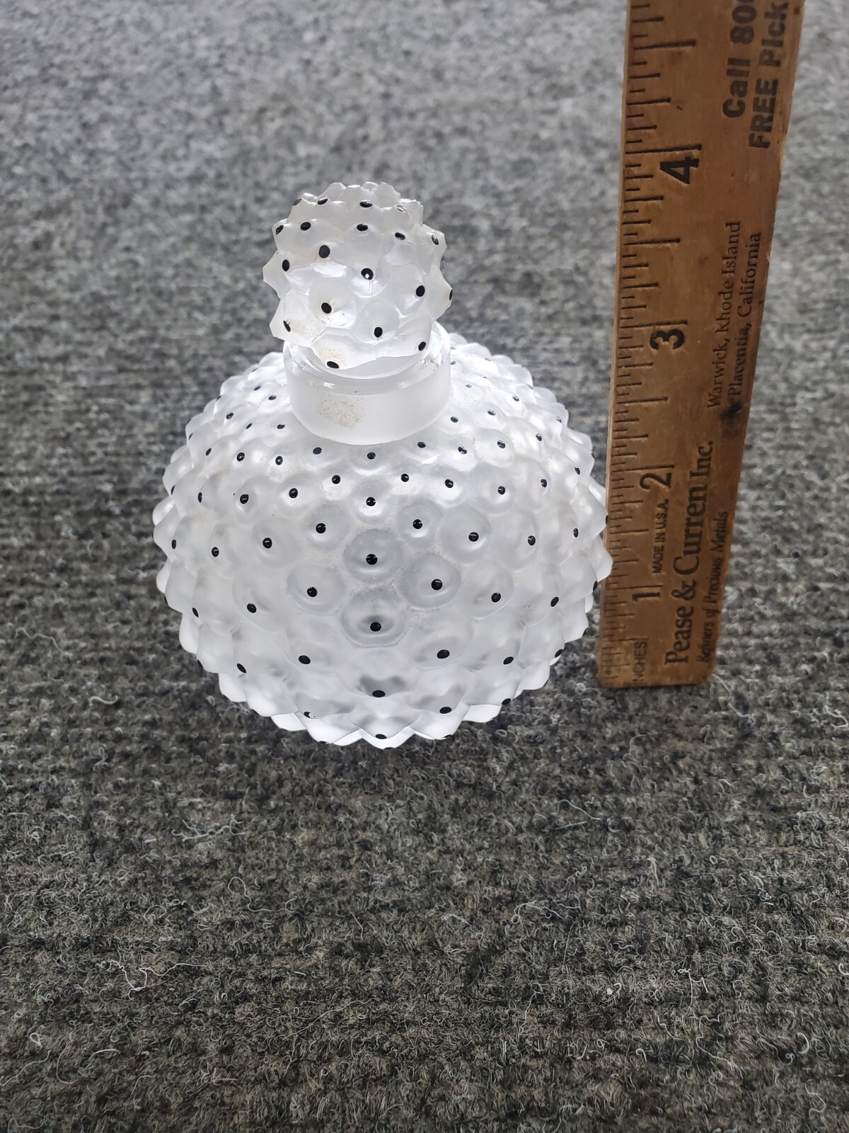 Authentic Lalique France Crystal Cactus Perfume Bottle with Stopper