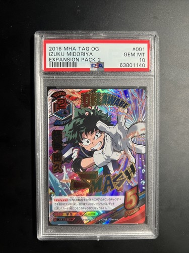 PSA 10 Gem Delaware Smash Deku HA-02-001 UR My Hero Academia PSA 10 Gem Delaware Smash Deku HA-02-001 UR My Hero Academia