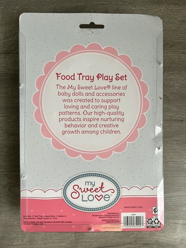 My Sweet Love Magic Food Tray Play Set For Baby Dolls Doll Accessories