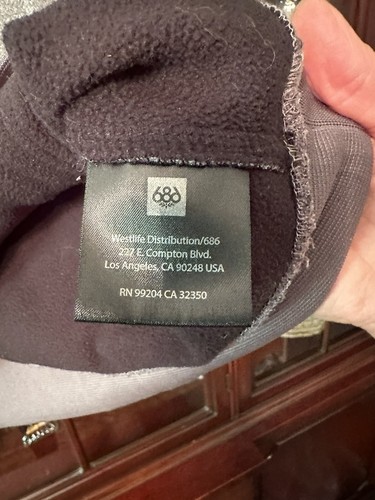 Lds Sz Sm 686 Gray Snowboard Hoodie Worn Once!