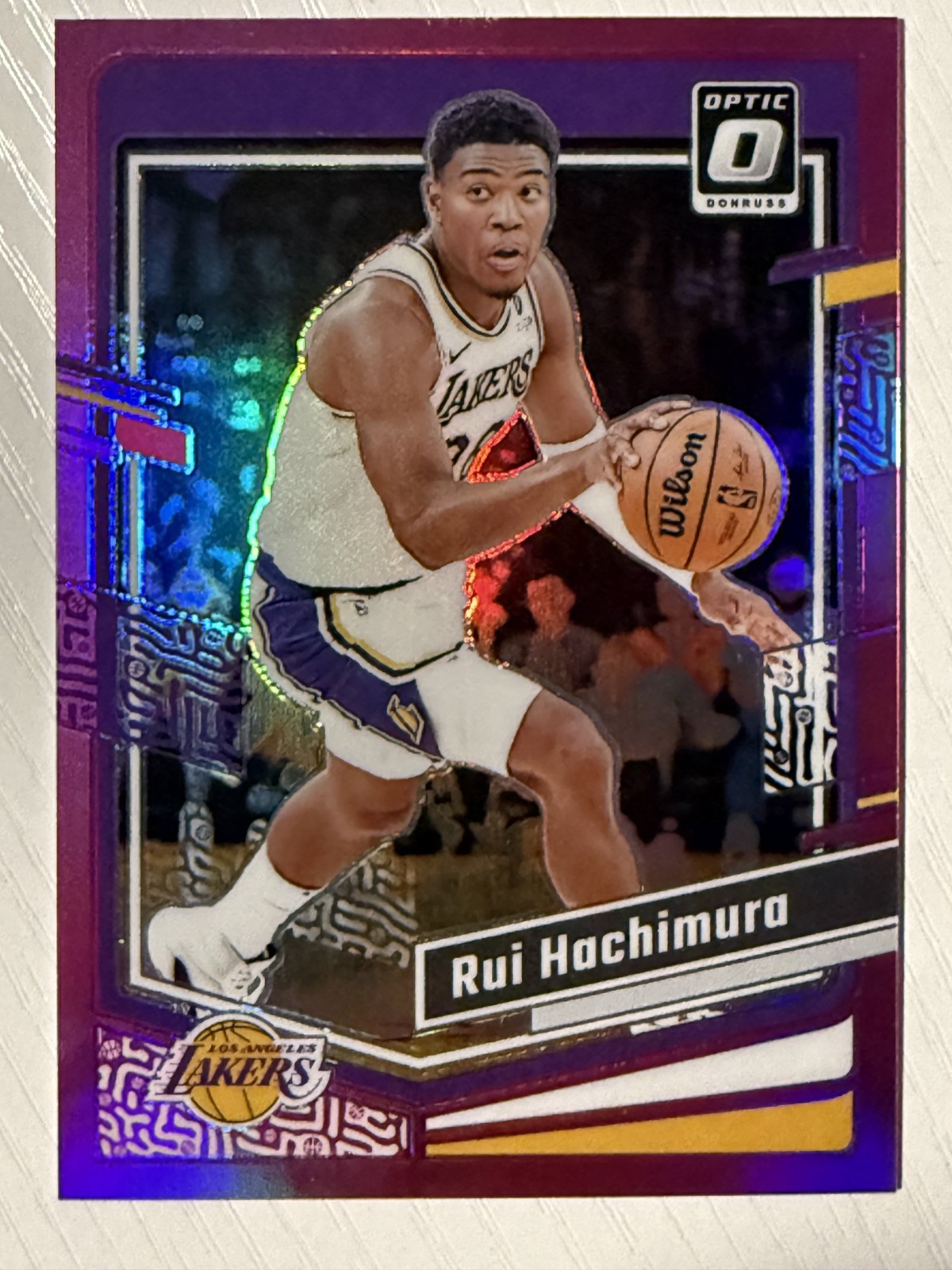 Rui Hachimura 2023-24 Panini Donruss Optic Pink Holo Prizm #162 08/25 Lakers