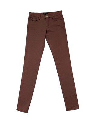 RoloyPoly Maroon Skinny Stretch Denim Jeans Ladies| Girls Juniors Size; S & L 