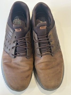 Skechers Men's Slip-On Shoes, Size UK 11, Brown, Hands-Free