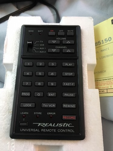 Vintage Realistic URC-150 Universal Remote Control Manual Box 15-1902 NEW