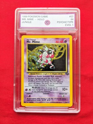 Mr. Mime 1999 Jungle 6/64 Holo Pokémon Card | Excellent Condition | Protected