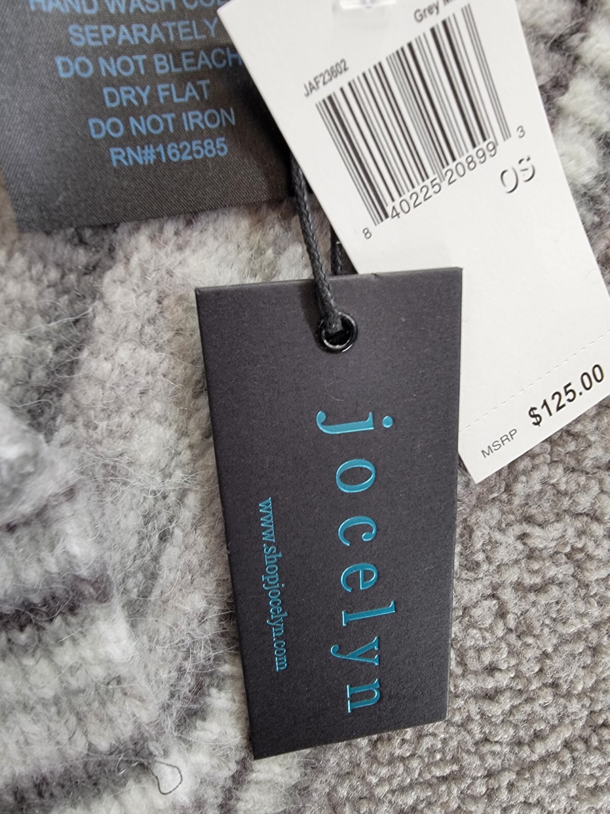 Jocelyn Space Dyed Knit Scarf Women's One Size Grey Multi Ribbed Hem Striped - Picture 10 of 11