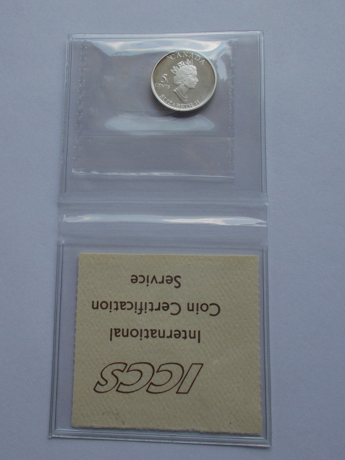 2002 CANADA VIMY RIDGE SILVER 5 CENT ICCS CERTIFIED & GRADED