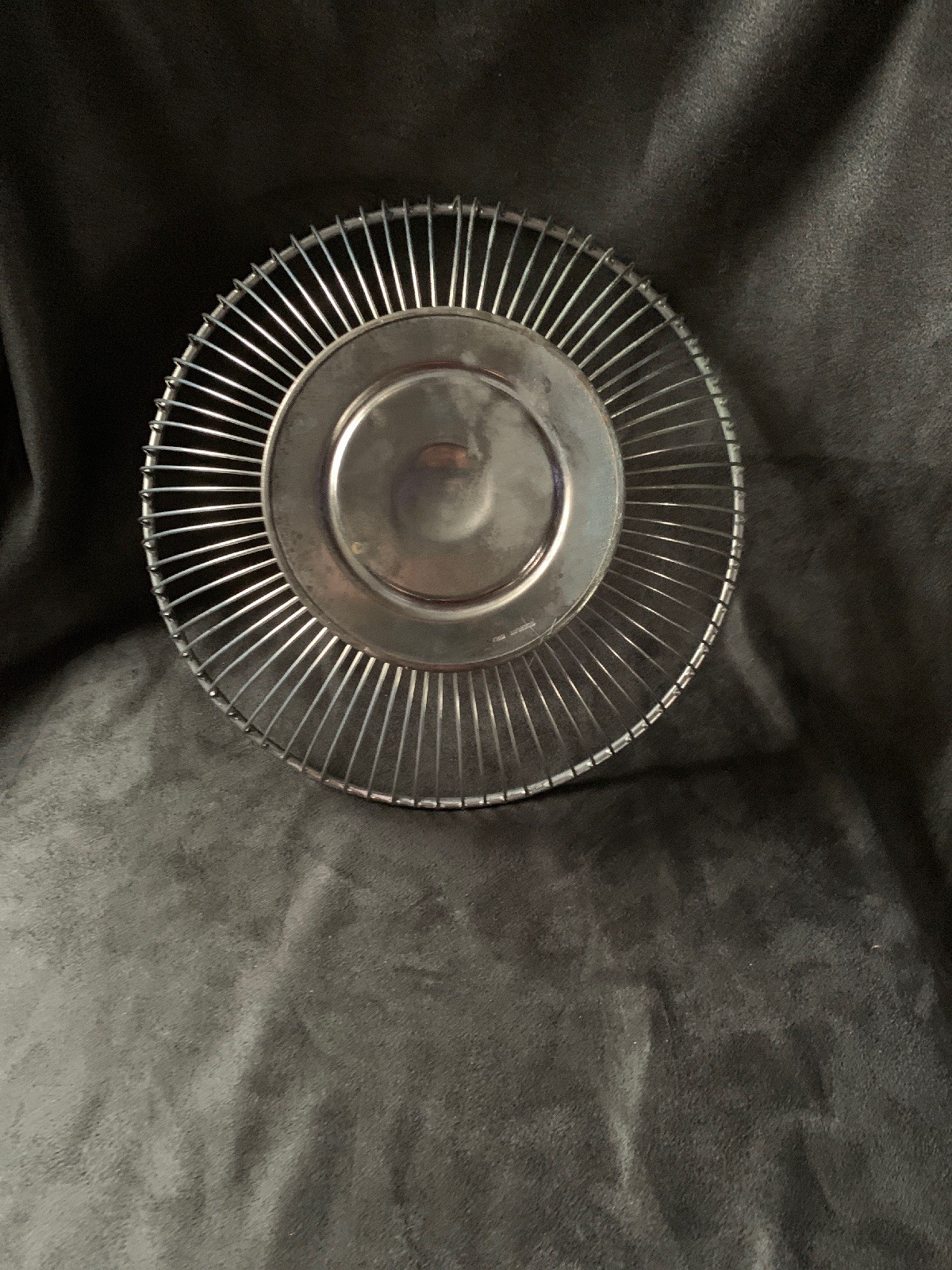 Vintage 1960s Silverplate Bread Basket Made in Italy Overall Diameter 10