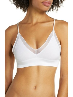 

INTIMATELY FREE PEOPLE Нижнее белье Белый нейлон Повседневный бюстгальтер без косточек для подростков Размер, F6444C