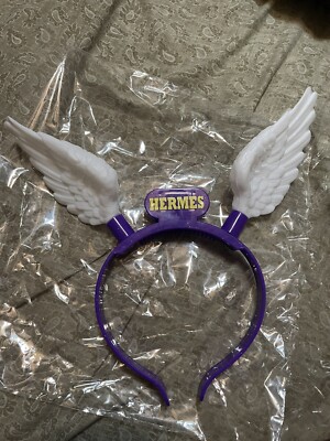 Purple KREWE OF HERMES LIGHT-UP WINGS HEADBAND 2024 Mardi Gras New Orleans