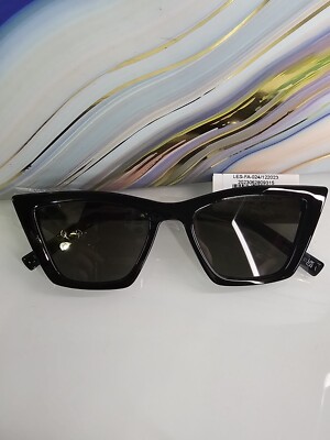 NEW Le Specs Velodrome Sunglasses, Black, W/Soft Case