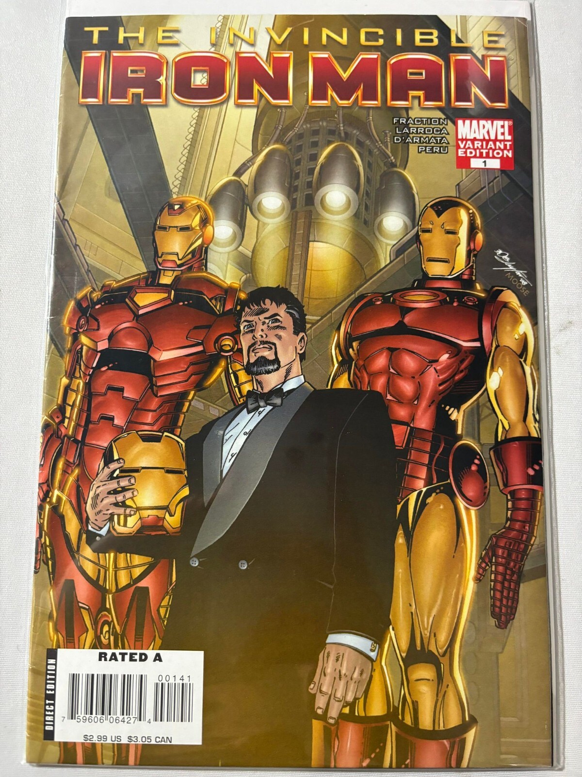Invincible Iron Man #1 Bob Layton Variant Marvel 2008 (C1-97