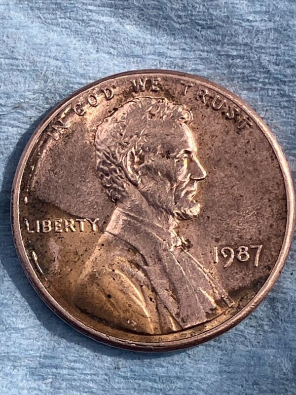 1987 No Mint Mark Multiple Error Penny