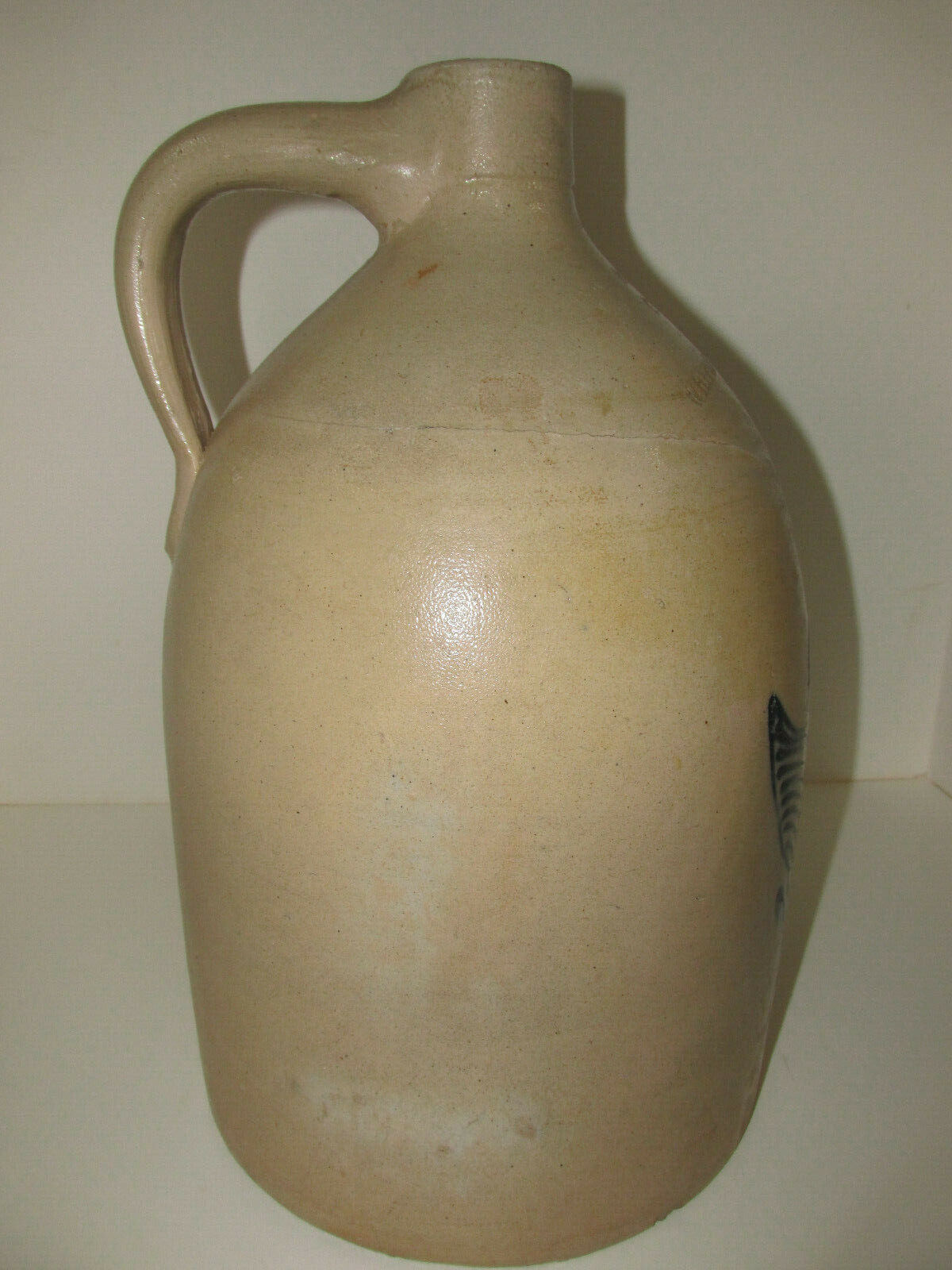 Antique Stoneware Jug, Whites Utica, New York, Damaged