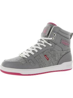 

Женские серые кроссовки LEVIS Mixed Media 1 на платформе Bb с высоким круглым носком на танкетке, Серый, 510-11226