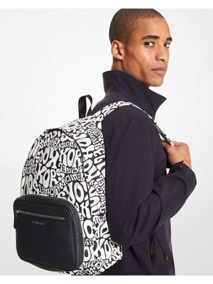 

MICHAEL KORS Мужской темно-синий рюкзак из полиэстера с логотипом Groovy и регулируемым ремешком, Navy, 33U1LHSB8B